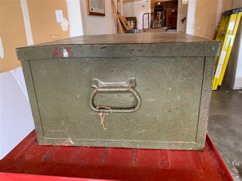 retro metal boxes|antique metal storage box.